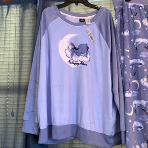 Disney Winnie the Pooh Eeyore 2 piece Pajama Set XXL